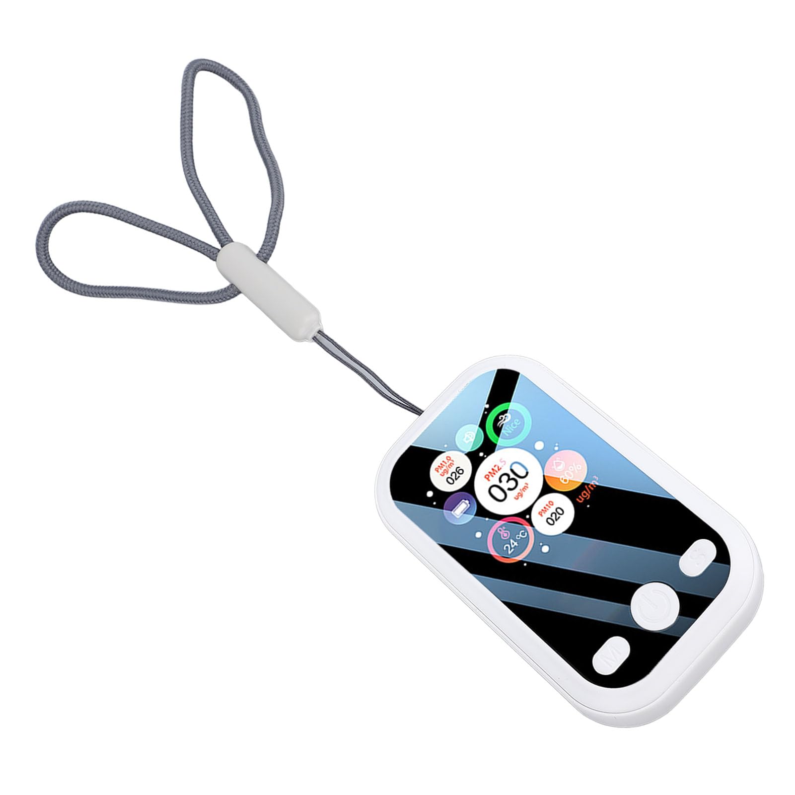 Misuratore di qualità dell'aria Interna Tester Digitale Portatile della qualità dell'aria con Display LCD ABS PM2.5 PM10 PM1.0 Umidità 2 Secondi USB C Ricaricabile per Casa, Viaggi,