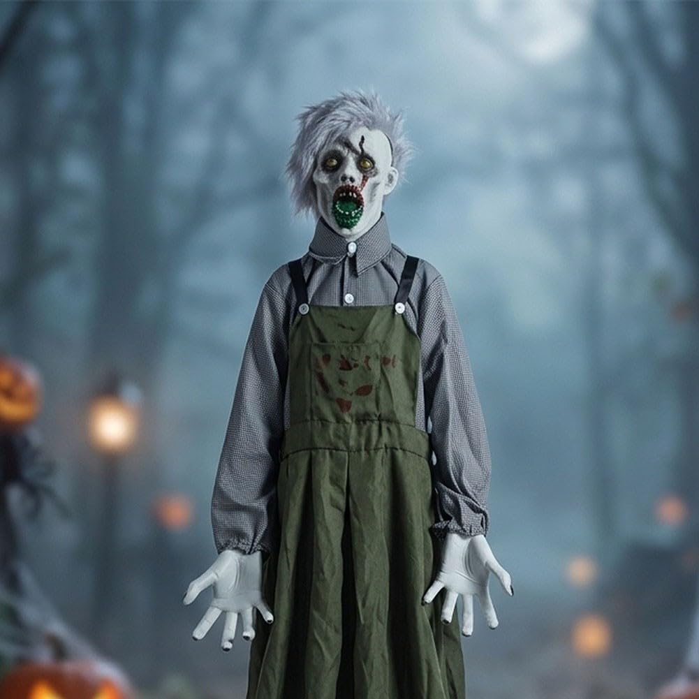 Plastica Halloween Zombie Prop 190cm Occhi Luminosi Outdoor
