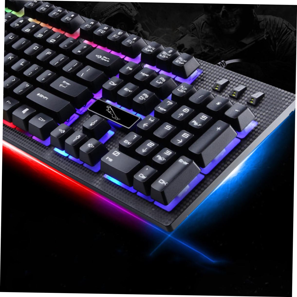 Clavier et Souris pour Gamer Filaire USB Lumineux 104 Touches