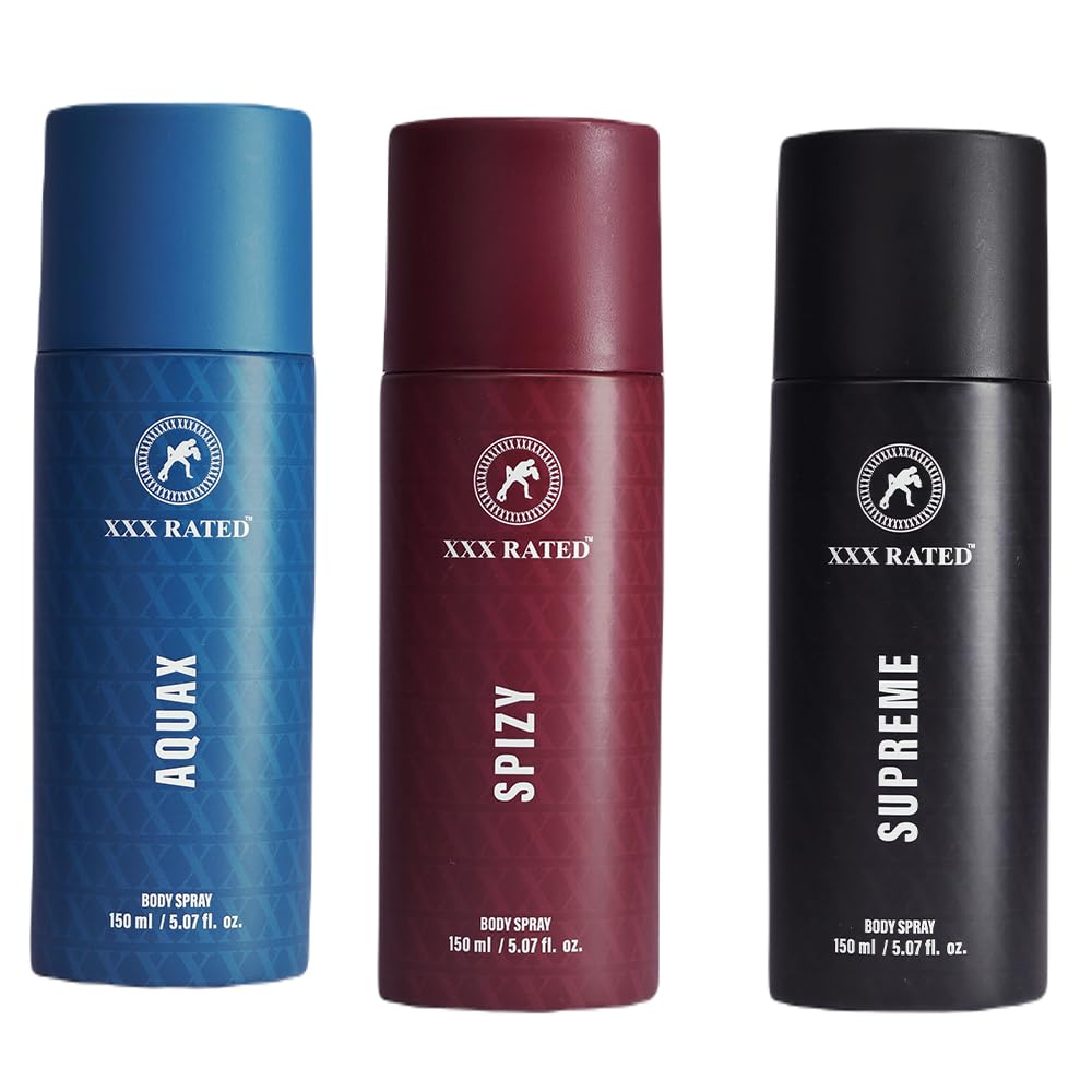 XXX Rated Aquax, Spizy & Supreme Body Spray Combo | Refreshing, Spicy & Premium Fragrance | 150 ml Each-picture-41