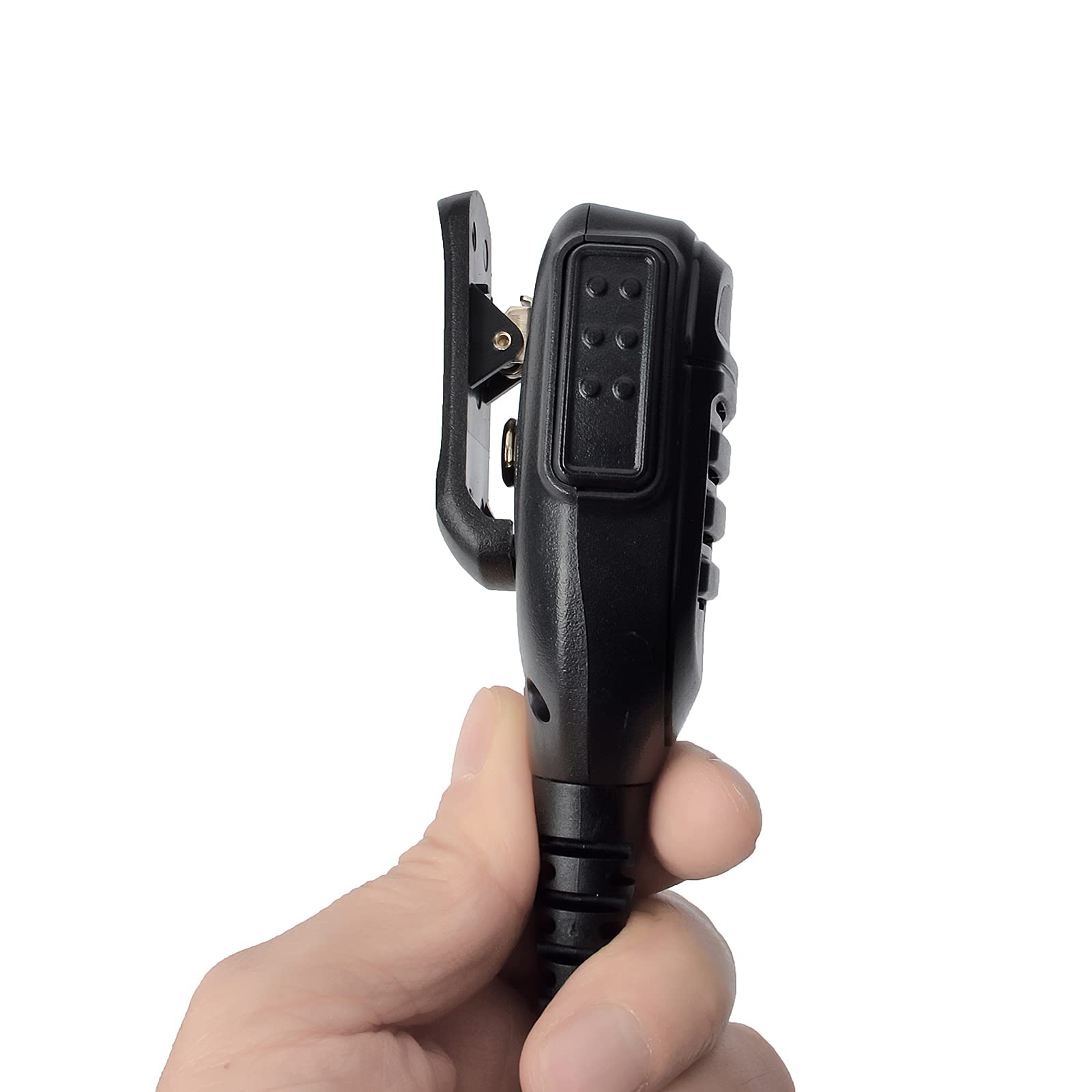 TWAYRDIO Altoparlante portatile Microfono a spalla radio bidirezionale Microfono a spalla per radio Motorola CP200 CP200D CP185 Yaesu FT-4XR FT-65R FT-25R, design compatto, cavo a spirale a lunga (2)