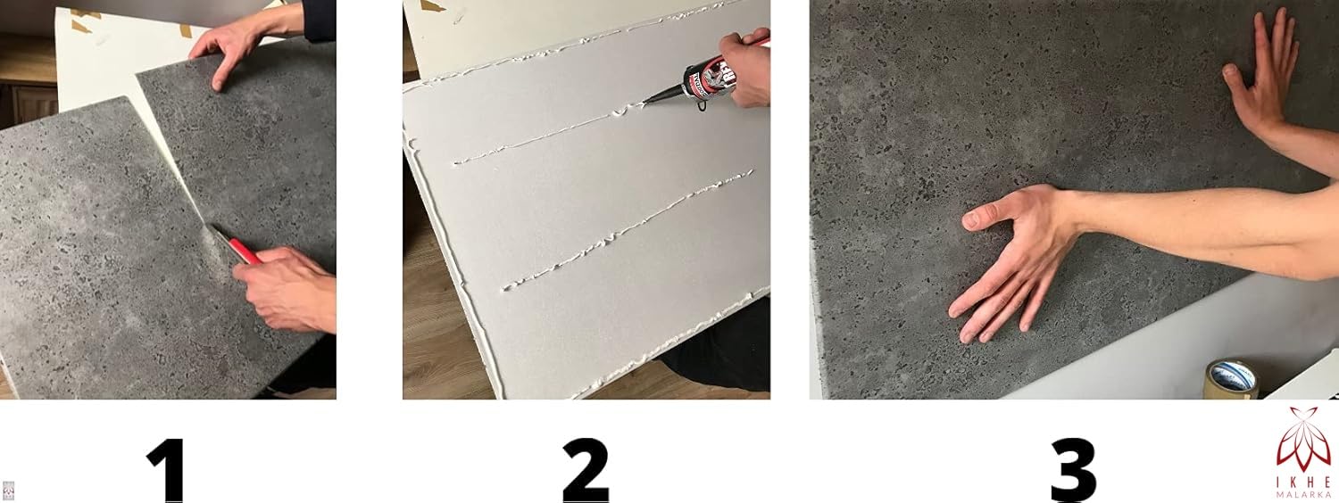 Aspetto Cemento Pannelli in in morbido polistirolo XPS 100x50 cm - spessore 3 mm - decori pannelli per soffitto e per pareti