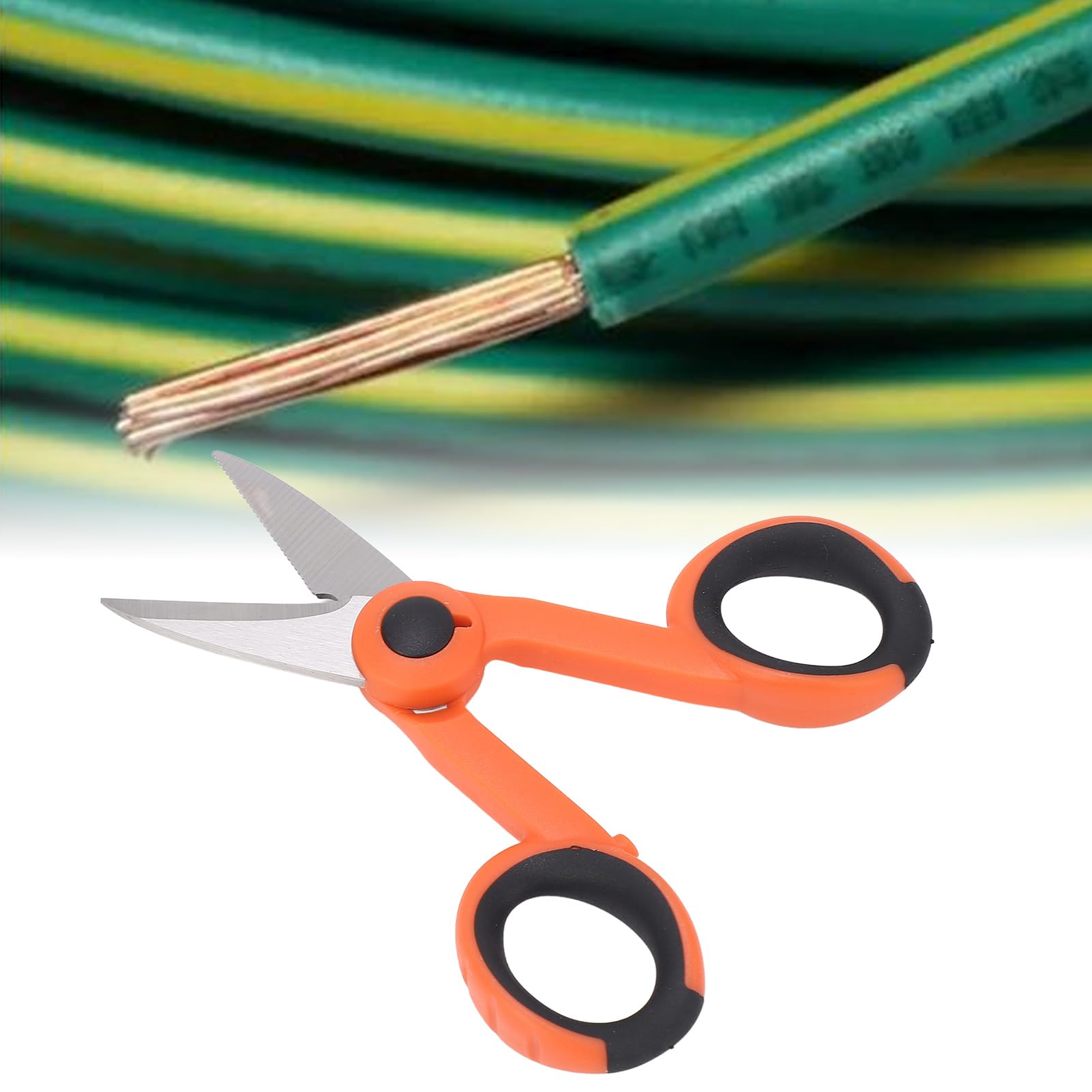 Heavy Duty Electrician Scissors, Stainless Steel Professional Electrical Shears for Industrial Stripping Cutting Telecom Cable, Wire - Image 4