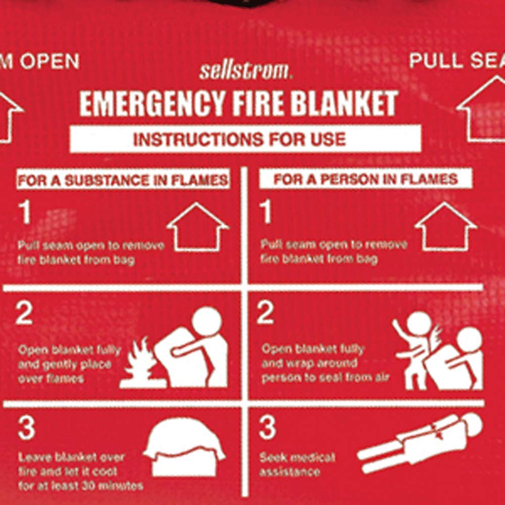 Super Cheap 🛒 High Temperature Resistant 100% Fiberglass Emergency Fire Blanket with Small Red Vinyl Handle Bag, 6' x 5', White Weekly Top Sale High Temperature Resistant 100% Fiberglass Emergency Fire Blanket with Small Red Vinyl Handle Bag, 6' x 5', White