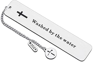 Personalized Baptism Gifts for Adults Men - Engraved Leatherette Bookmark with Gift...