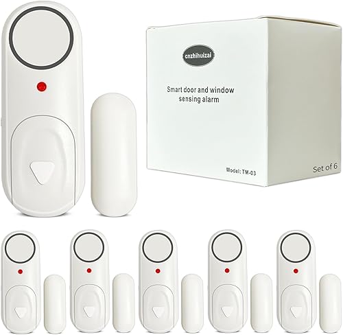 Alarma de detección de puerta y ventana, alarma antirrobo, sensor de alarma de detección de puerta y ventana de alto volumen de 120 db, alarma de