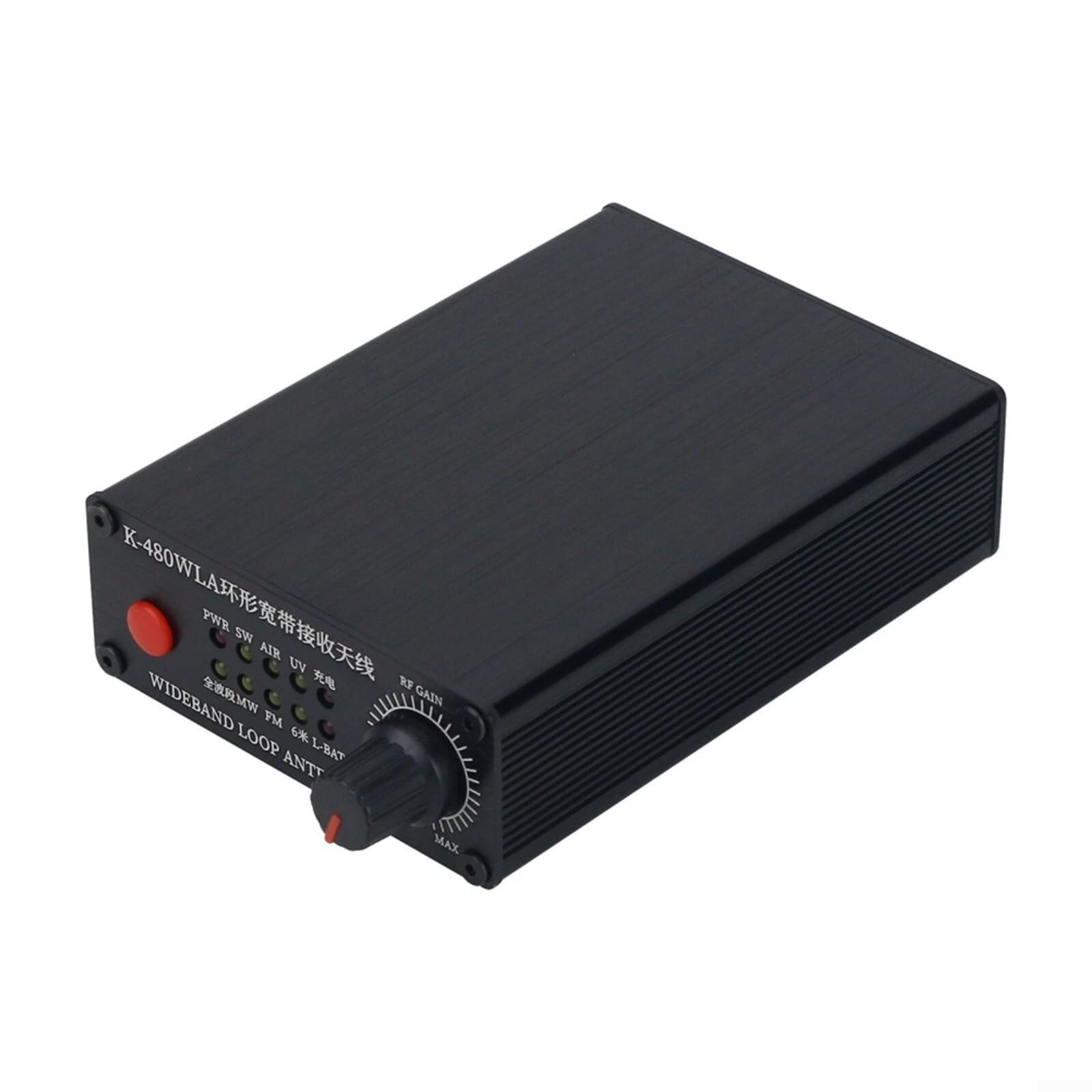 K-480WLA Antenne annulaire active plage complète 500 kHz-1 GHz avec gain 0-30 dB, port de charge de type C, pour Tecsun Sangean pour icom pour récepteur à onde courte Yaesu, 68 cm de diamètre (5 m)