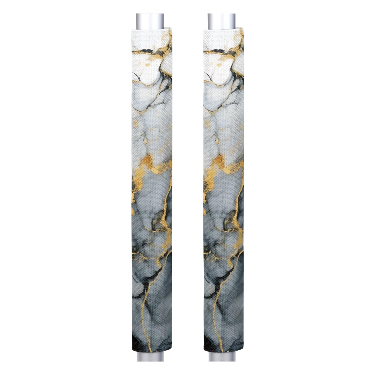 Pardick Refrigerator Door Handle Covers Set of 2, Grey Marble Fridge Handle Covers Appliance Handle Covers Protector for Microwave Oven Stove Dishwasher, Keep Your Kitchen Appliance Clean