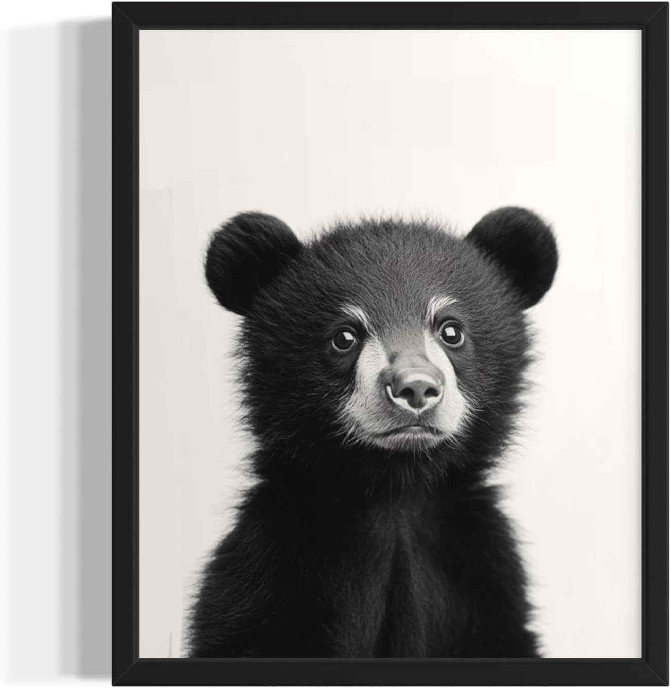 Brown Bear Wall Art Print Poster, Cute Animal Black and White Picture Painting Nature Kids Children's Room Nursery Bathroom Play Room 159A (Brown Bear, 24 x 36 inches, Unframed)