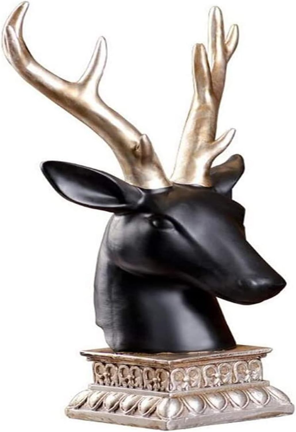 TISVY Sculpture Crafts Deer Head Sculpture Ornament Desktop