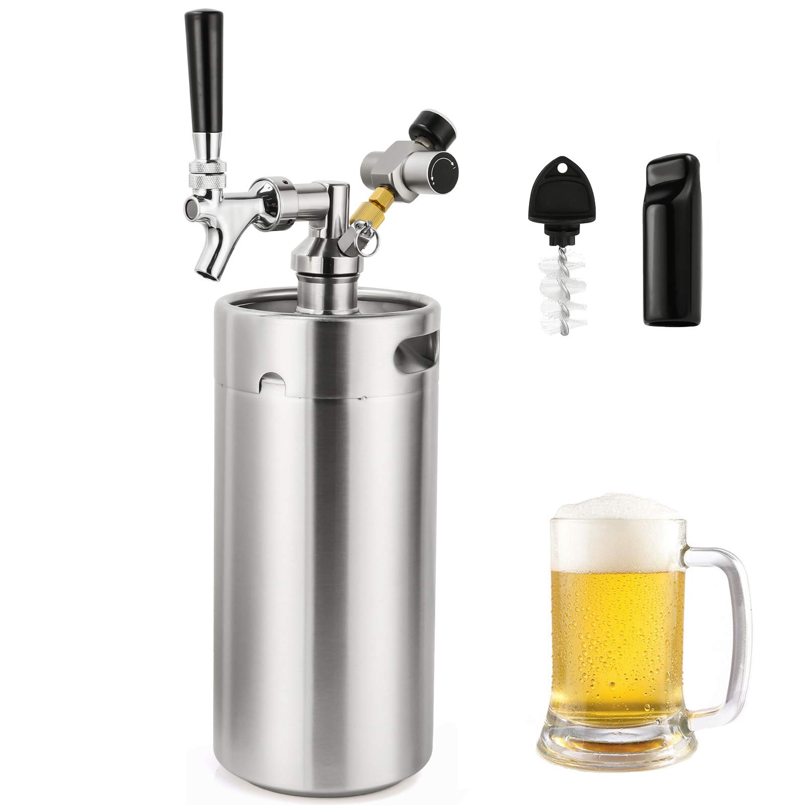 Buy FERRODAY 126oz Mini Keg Growler Tap System Dispenser Stainless