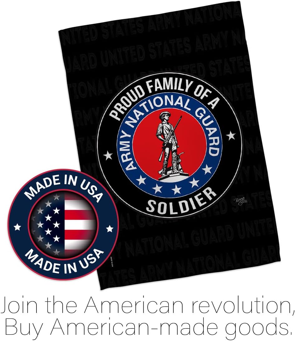 Army Proud Family Soldier House Flag - Armed Forces National Guard ANG United State American Military Veteran Retire Official - Banner Small Garden Yard Gift Double-Sided Made In USA 28 X 40