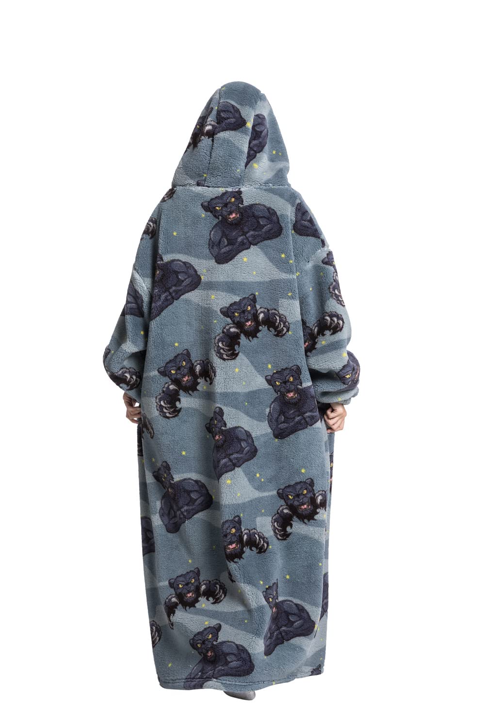 Lengthen Hoodie Blanket,Oversized Ultra Soft Warm Wearable Hooded Blanket Sweatshirt,One Size Fits All Adults Men Women - Image 2
