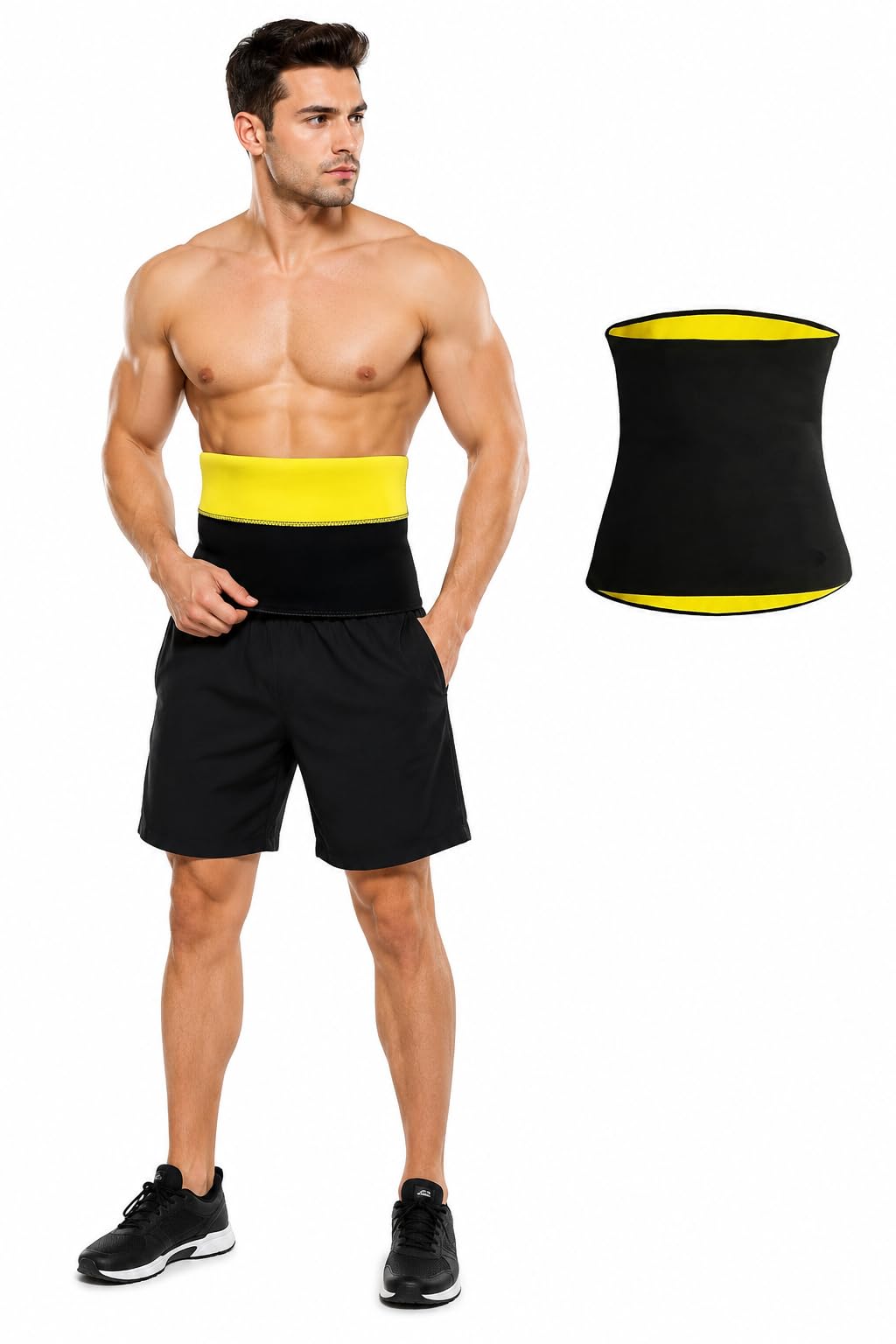 Tummy Shaper for Women & Men Sweat Slim Belt Tummy Belt Shapewear Black | Tummy Shaper for Women & Men Sweat Slim Belt Tummy Belt Shapewear for Belly. Body Shaper Belt-image-22
