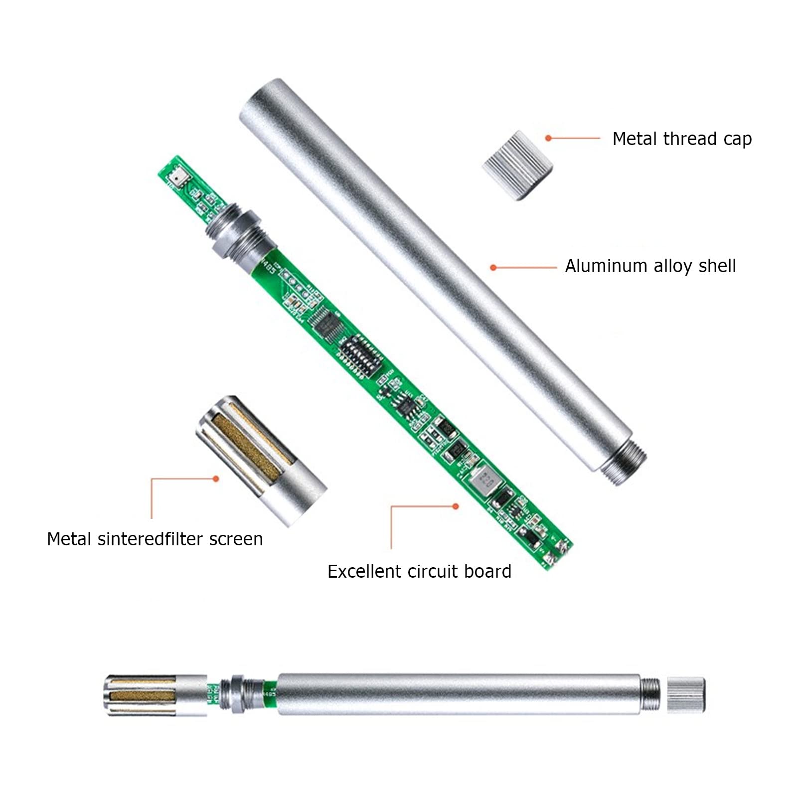 Temperature Humidity Sensor Transmitter PU Aluminum Alloy Duct Type Transmitter 12 ? 36VDC 37in Leading Wire Length