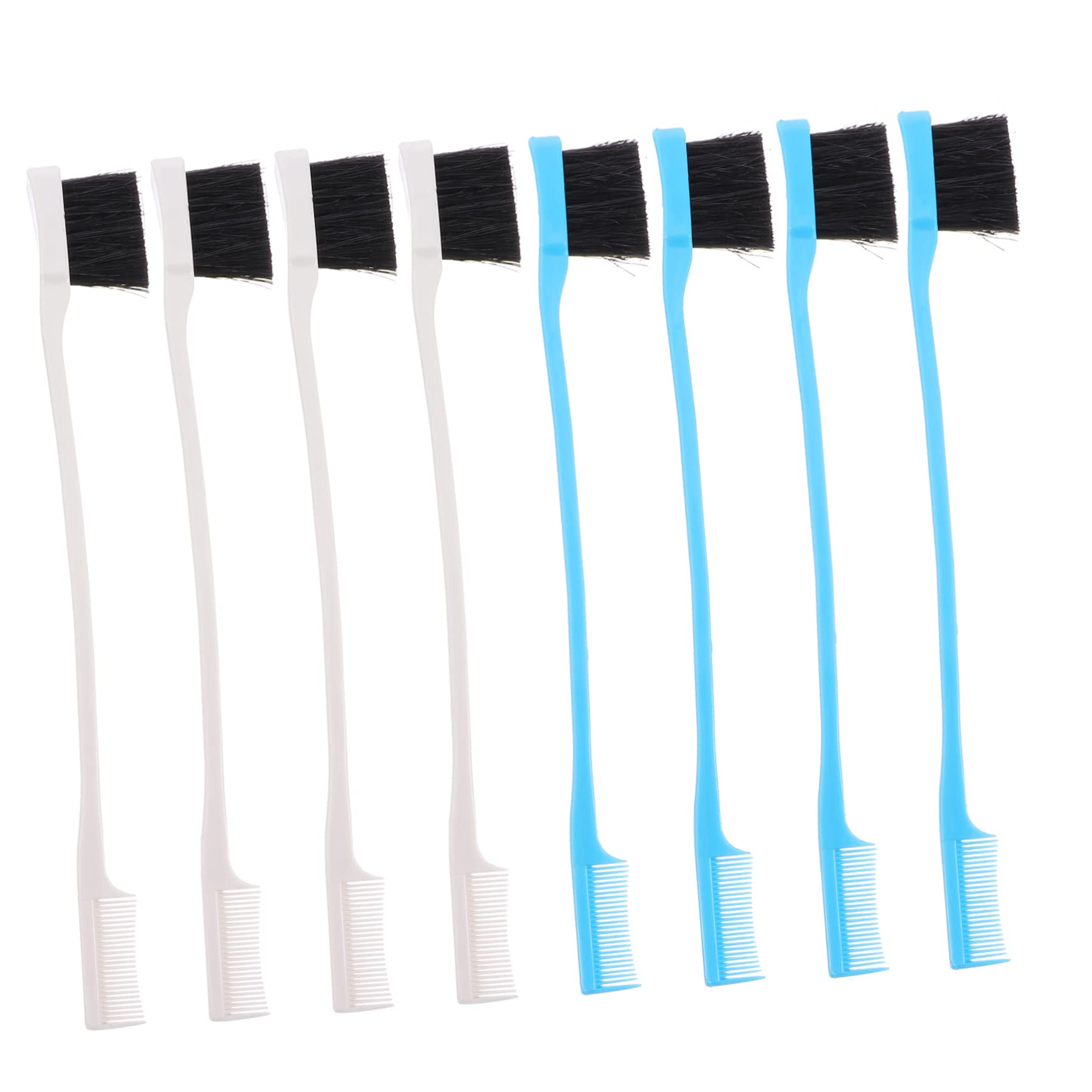 HONMEET Dual-use Eyebrow Brush Comb Eyelash Brush Set 8pcs Makeup Grooming Tool