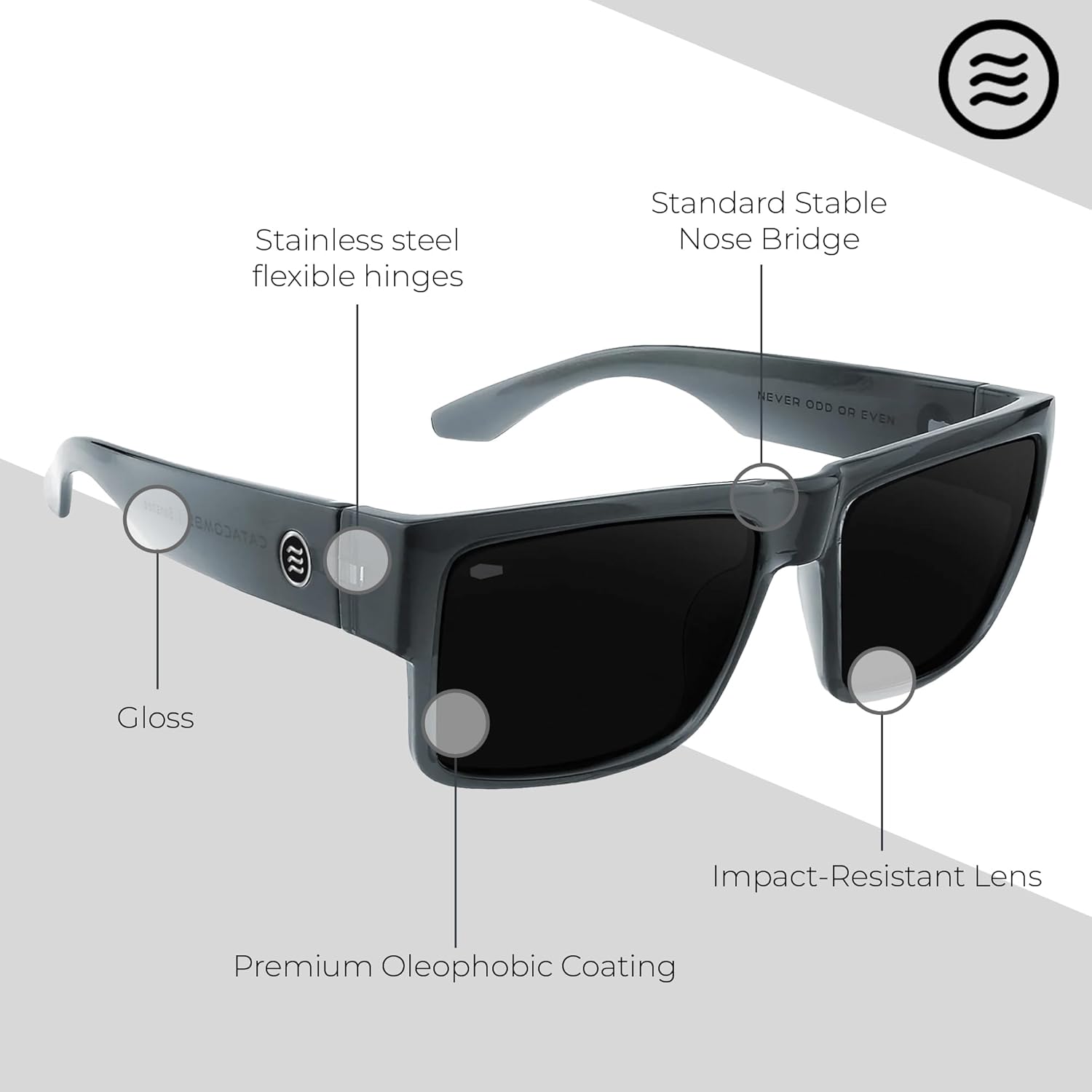 NEVEN Catacombs Men’s Polarized Sports – Edgy, Modern Rectangular Glasses - Sleek Women’s Sunglasses for Fashion, Boating. - Image 6