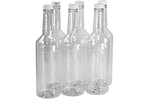 Pinnacle Mercantile Premium 32oz Empty Plastic Liquor Bottles for Endless Cocktail Creations