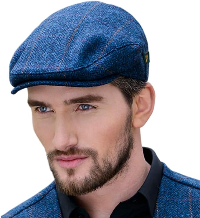 Flat cap blue tweed Clearance