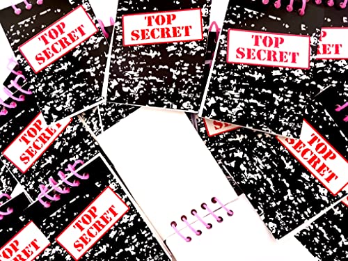 Image of Dondor TOP SECRET' Spiral Note Pads Party Favors (24 Pads Included)