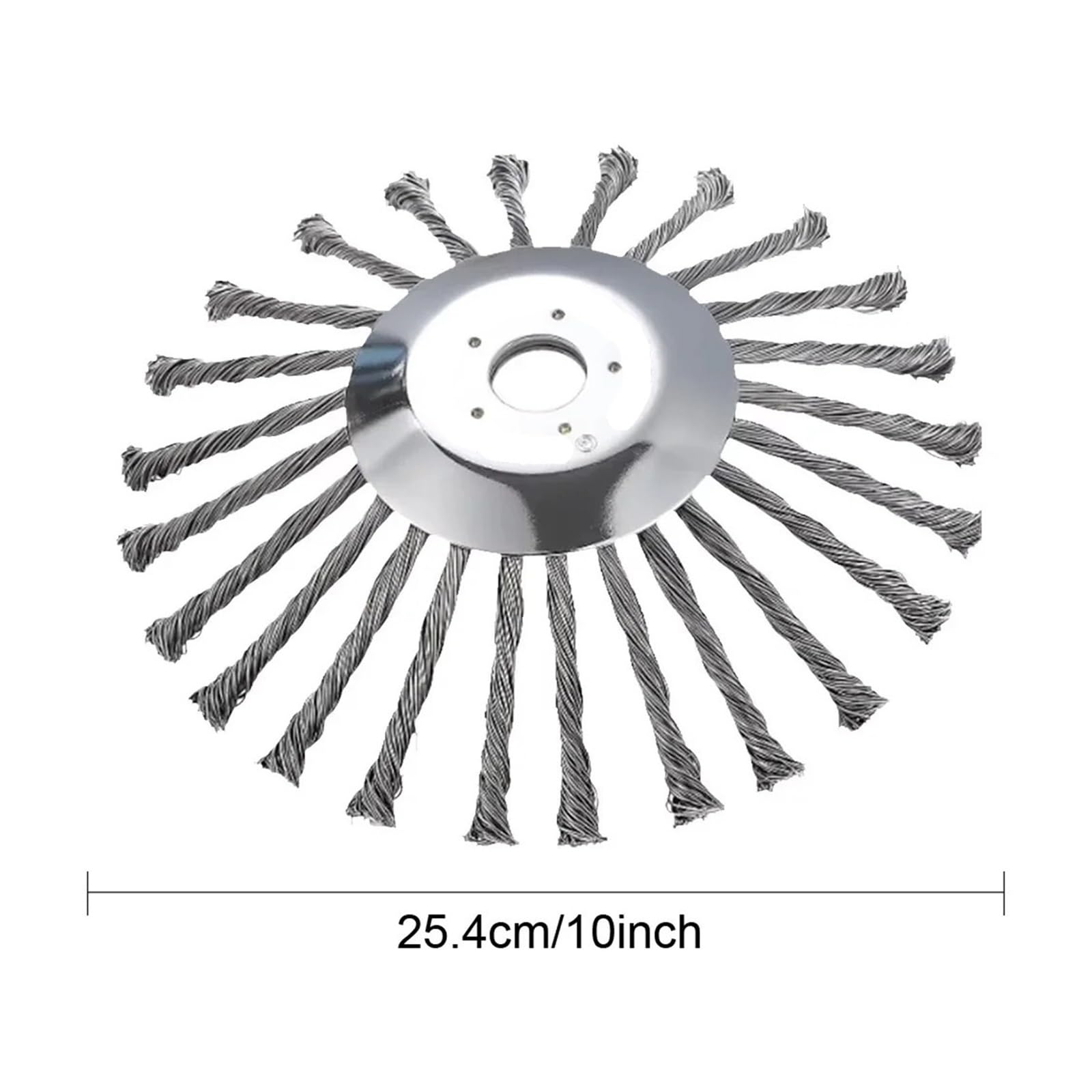 Spazzola Universale for Diserbo Da Giardino Con Ruota In Filo D'acciaio Da 10 Pollici | Rimozione ruggine erbacce decespugliatore testa tosaerba strumenti for decespugliatore(24 Blade 10 inch)