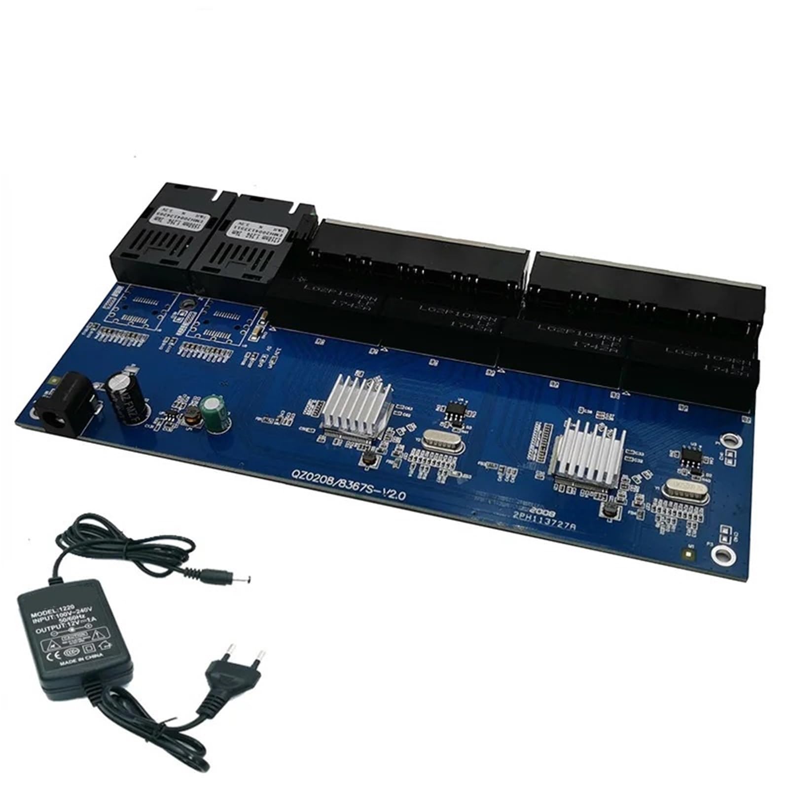 Commutateur Gigabit Ethernet Convertisseur de média Fibre Optique Port Fibre 10/100/1000M(Without Power Supply)