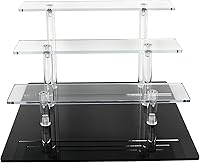Vista 1 de ELEGANTLIFE Soporte elevador de acrílico – Estante transparente de 4 niveles para Funko POP, Amiibo, figuras, coleccionables, cupcakes, perfumes