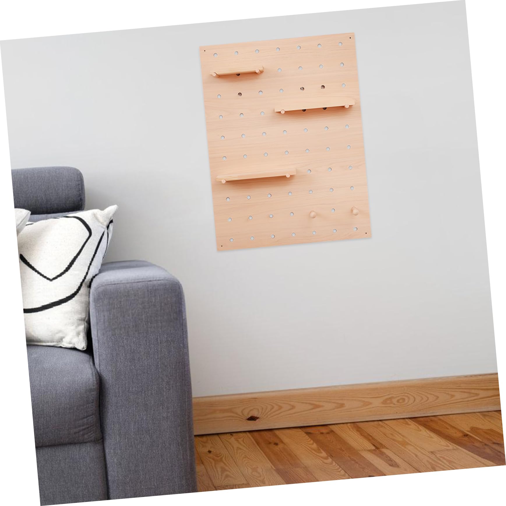 Beatifufu 5pcs Wood Pegboard Sticks Boho Decor Hooks Unfinished Wooden Sticks for DIY Projects