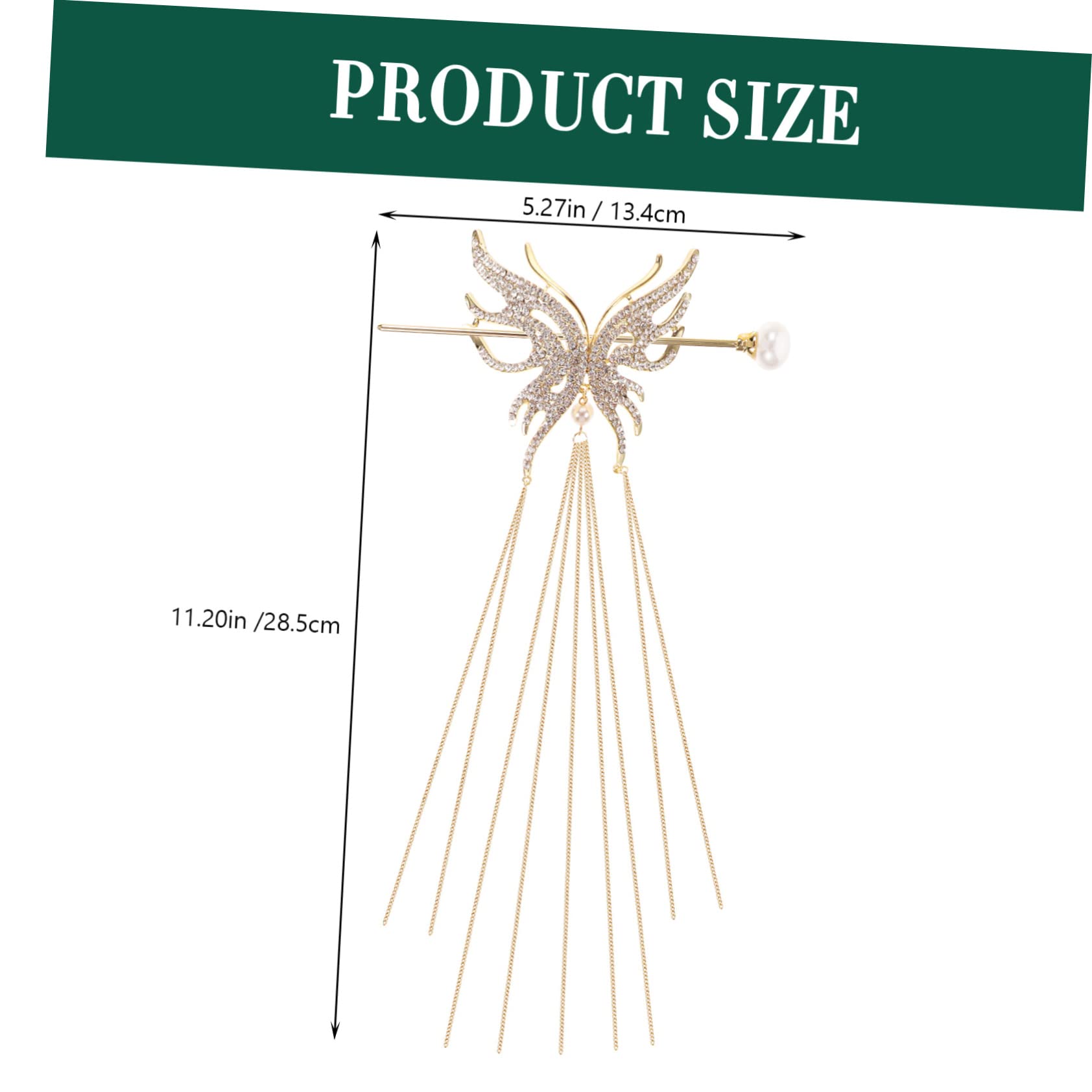 minkissy 5pezzi Fermaglio Per Forma Di Farfalla Con Perle Accessorio Vintage Per Chignon Elegante e Resistente Per Donne Per Acconciature Quotidiane