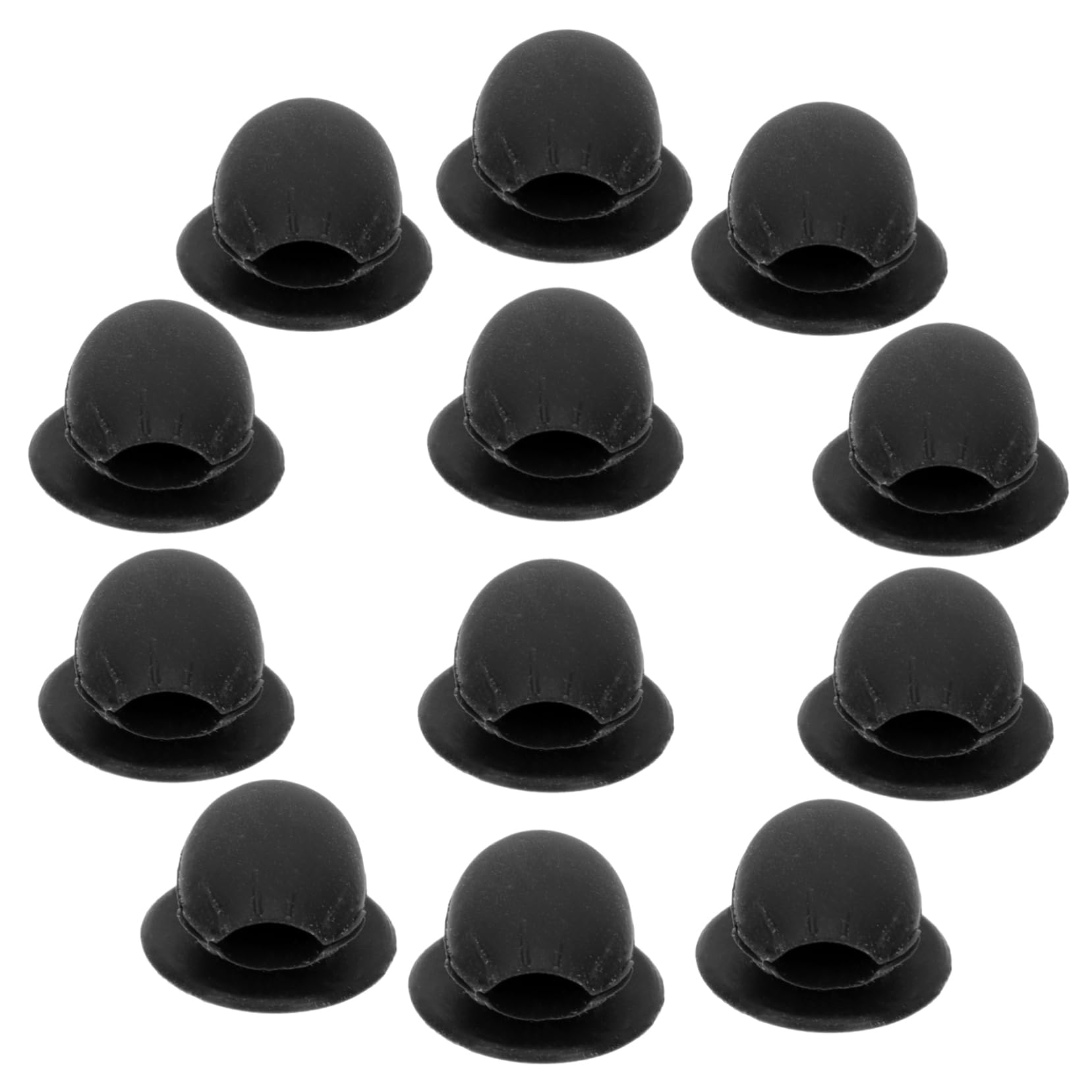 FOMIYES 12pcs Silicone Brush Covers Makeup Brush Sleeves Lip Brush Dust Cover for Anti-lost