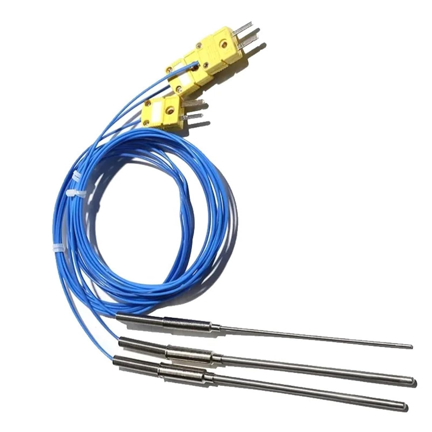 1pcs Type K Armored Thermocouple 1M Wire Temperature Sensor Flexible Tubular Needle Probe 50/100/200/300/1000MM with(Probe Length 100mm,Probe Dia. 2mm)
