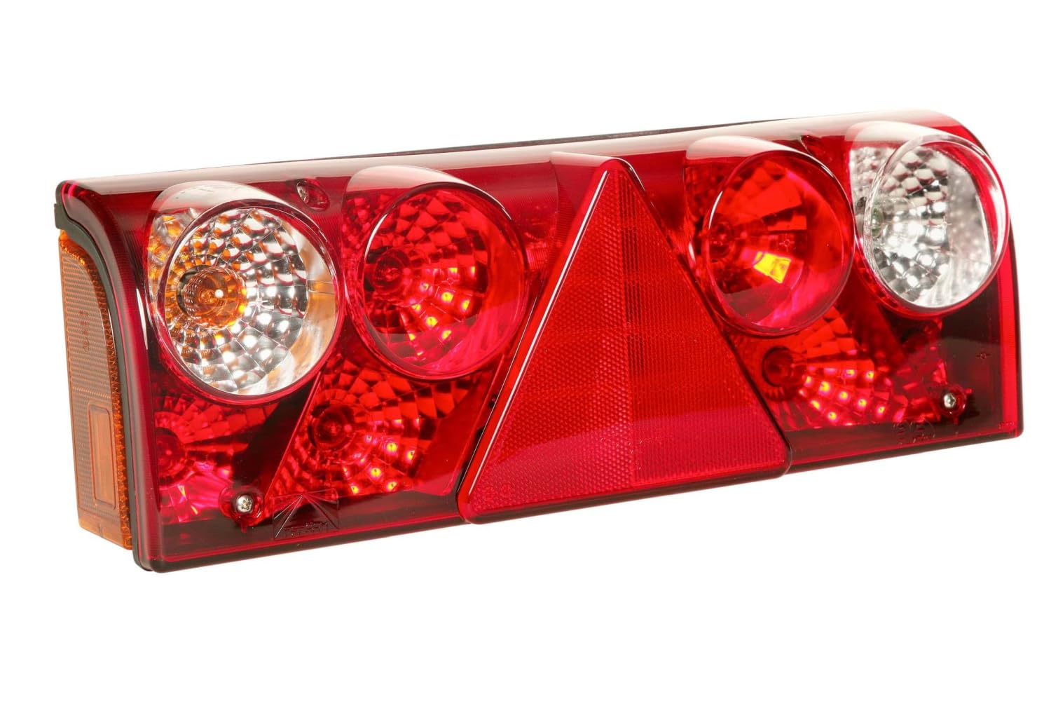 Aspöck Europoint II Rückleuchte Links 7-PIN Bajonett 12 V | Robuste 7-Funktions-Heckleuchte mit IP54-Schutz und E9-Zulassung. Ideal für Lkw, Anhänger und Gefahrguttransporte nach ADR.