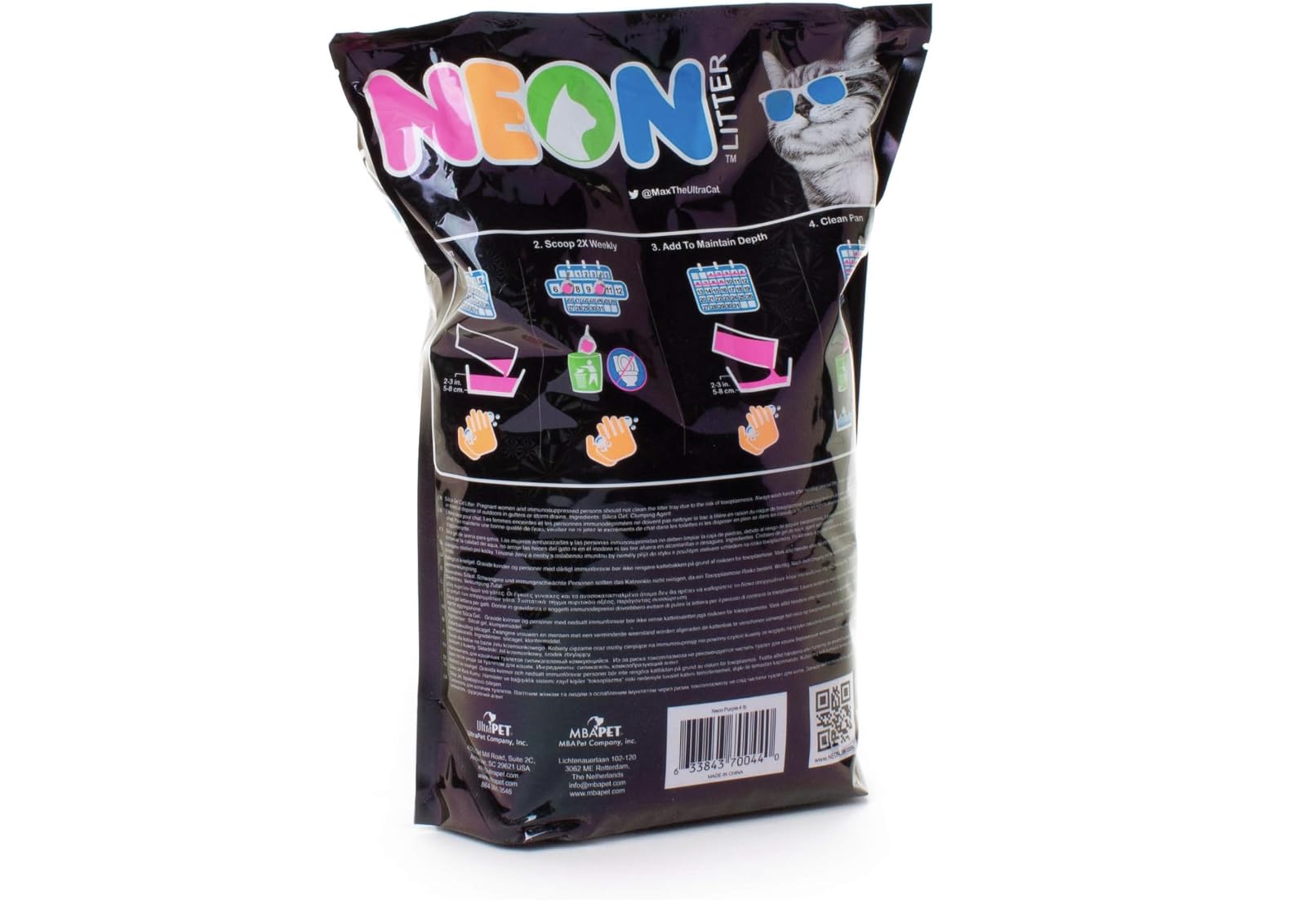 Ultra Pet NEON Pink Cat Litter Clumping Crystals Soft Super Absorbent 4lbs Bag