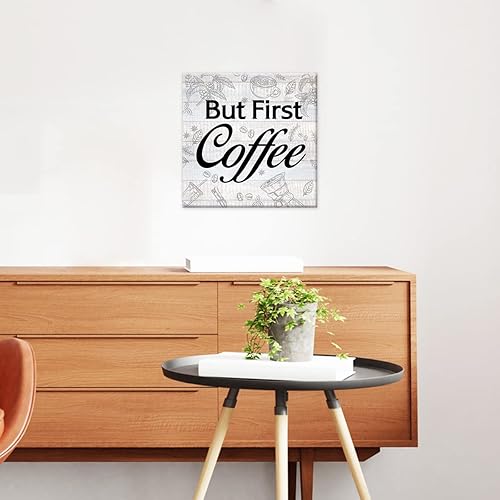 Miniatura 4 de Lienzo impreso con texto en inglés "Country But First, Cafecito Y Pan Dulce", decoración artística para pared, letrero de cafetería, pintura, póster