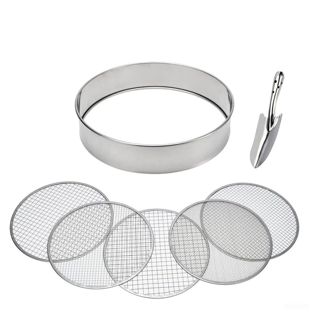 Setaccio in acciaio inox, set di 5 maglie per un facile filtraggio del terreno e manutenzione del giardino