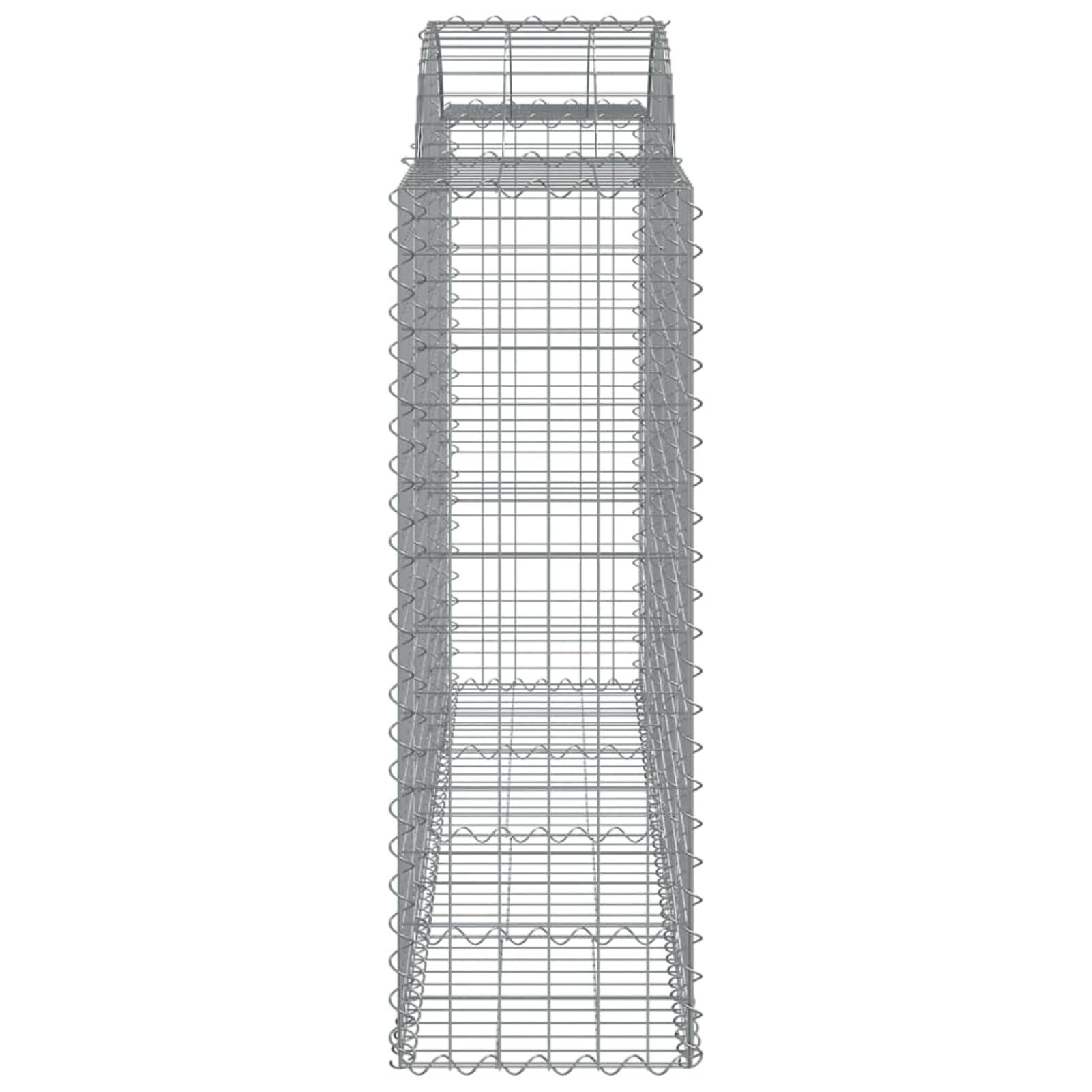 Gabionen Korb 200x50x140cm Verzinkt mit Hochbogen 18er Set