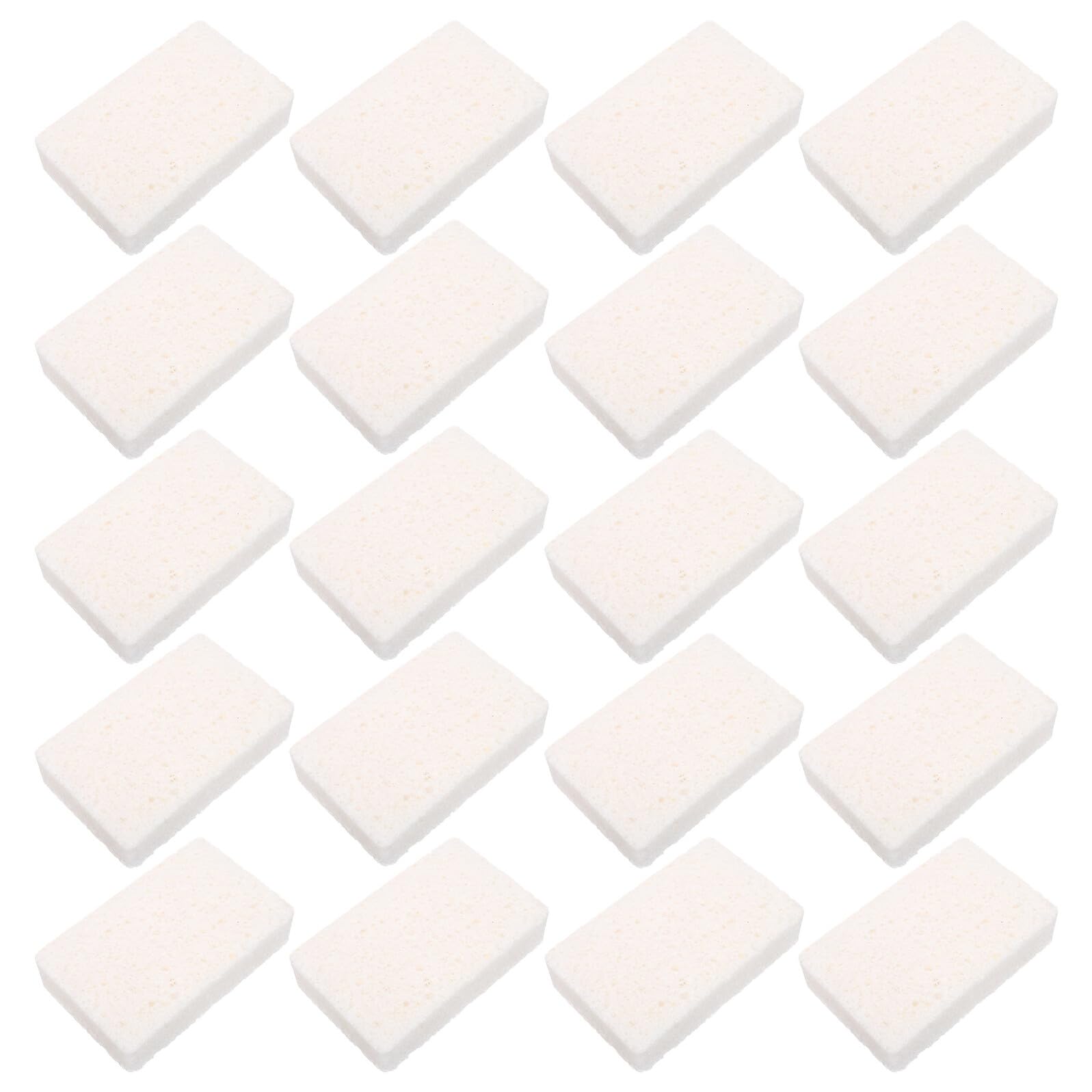 Éponge à Vaisselle 20 Pièces en Pâte de Bois Blanche