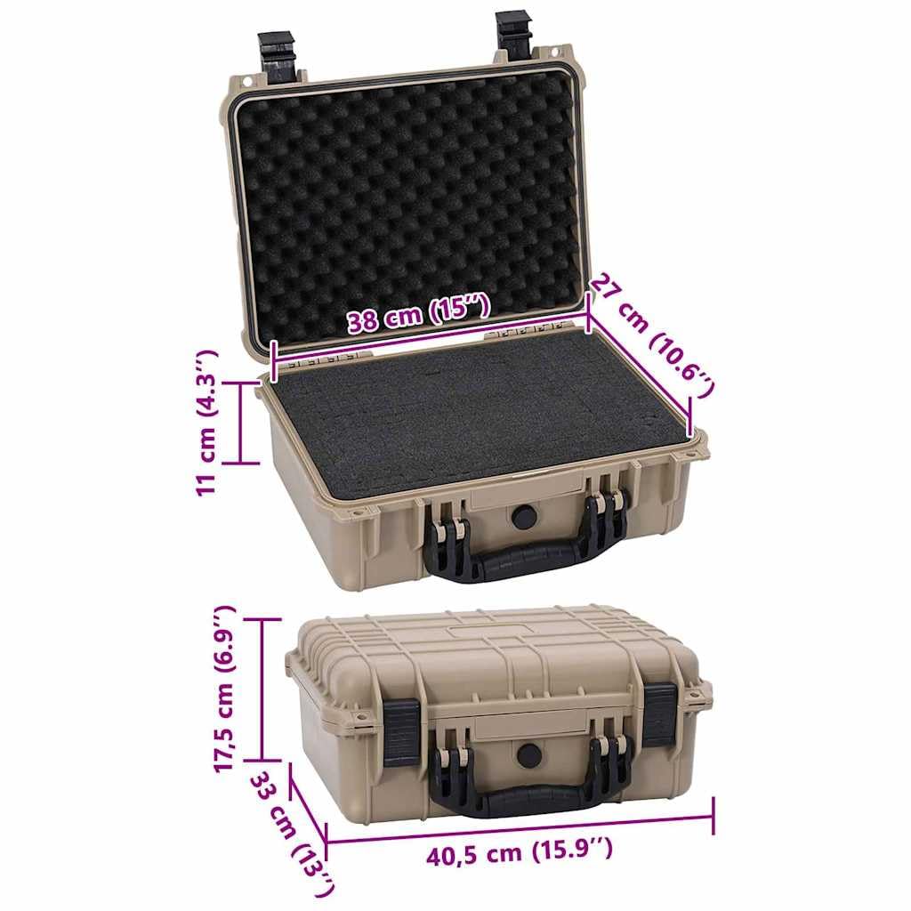 Tomostar Mallette de Transport, Mallette Rigide d’extérieu Étui de Protection Valise de Protection pour Appareil Photo Étui Rigide Sable 40,5 x 33 x 17,5 cm Polypropylène et ABS
