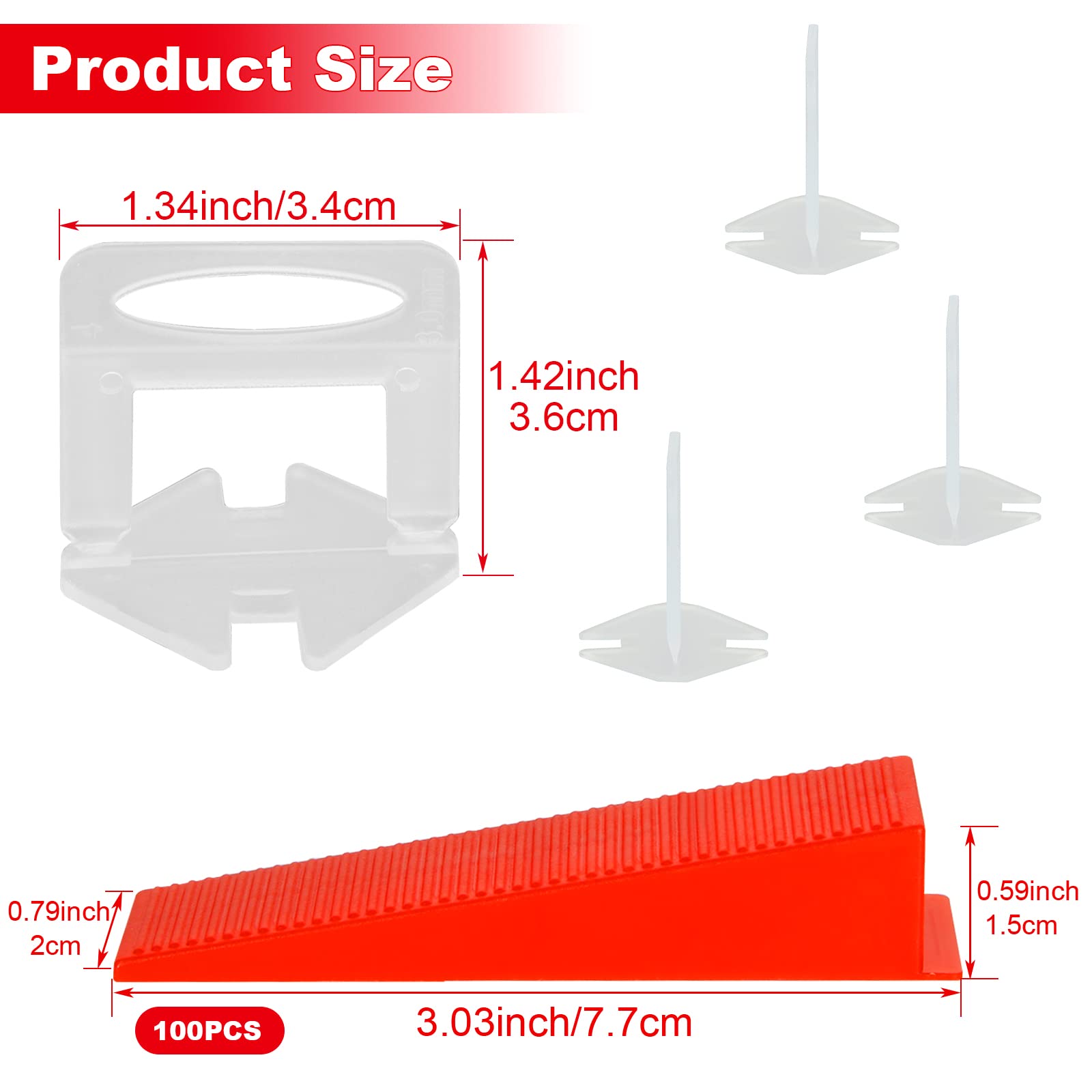 JMIATRY Sistema de nivelación de azulejos, espaciadores niveladores de azulejos, 2 mm, 600 clips espaciadores de nivelación, 100 cuñas reutilizables y 2 alicates de instalación, kits de sistema de