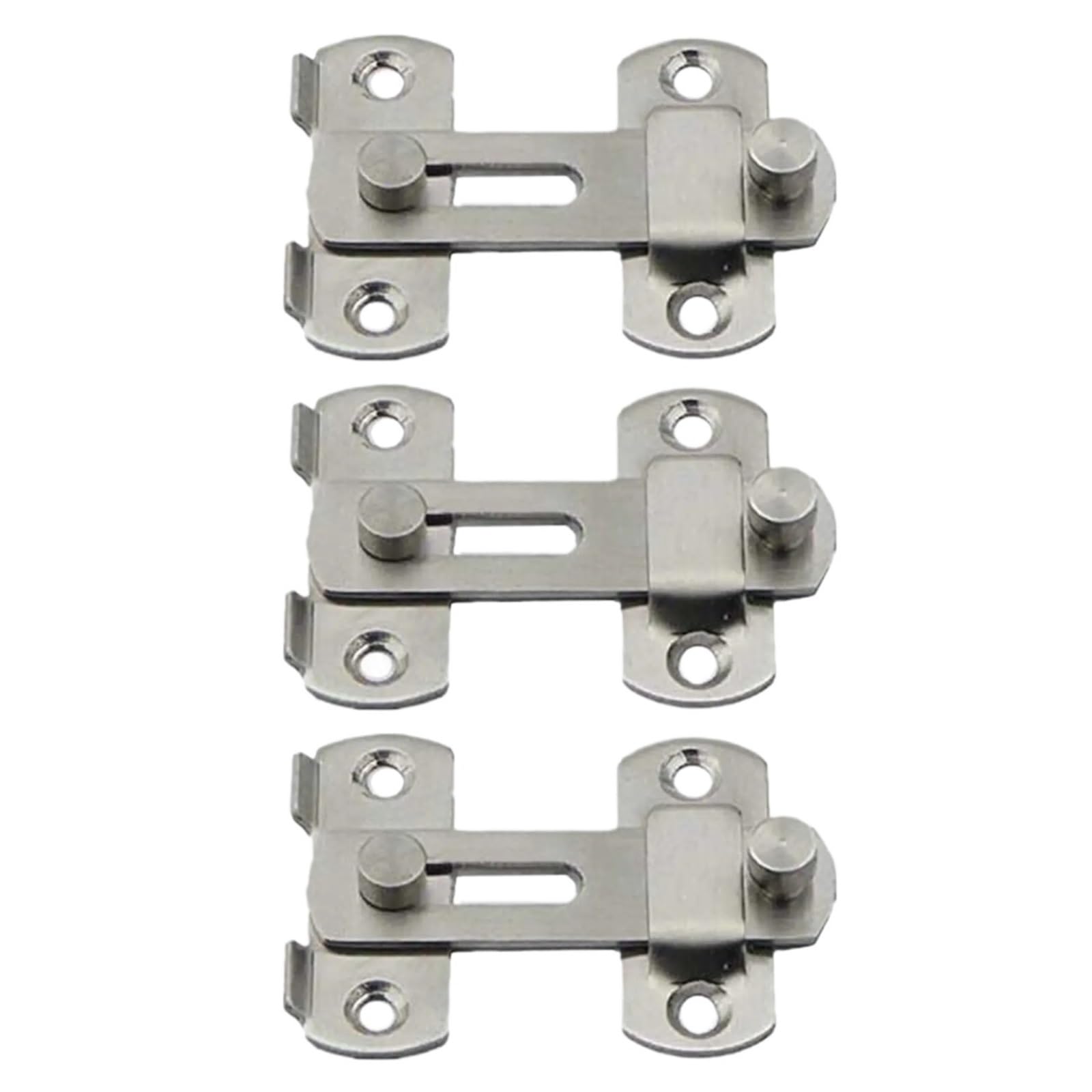 Swing Bar Door Lock 9pcs Gate Door Bolt Latch Slide Hardware Stainless Steel