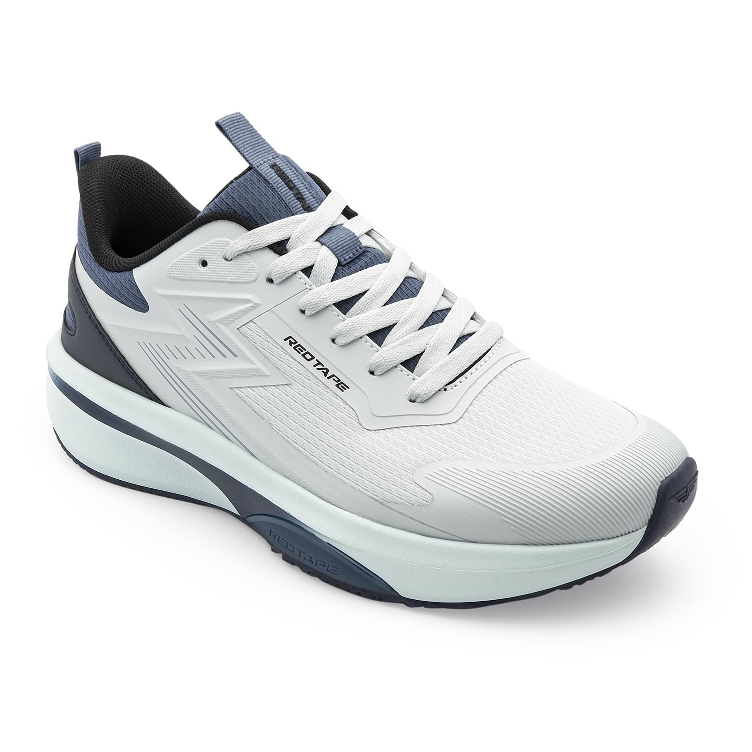 Red Tape Men's Sport Shoes Blue Mesh TPU Round Lace-Up Responsive Sole-image-15