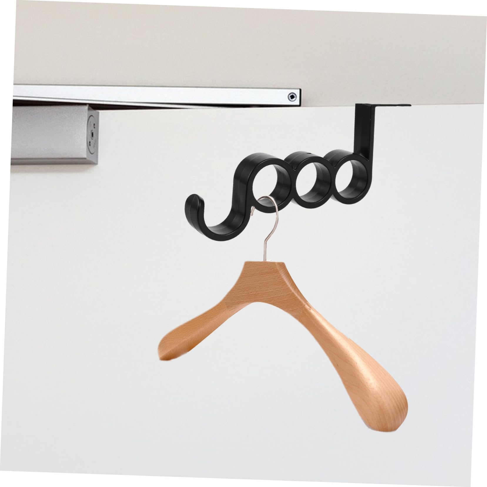 Ciieeo Ganchos para Puerta de 10 Piezas de Plástico Negro | Almacenaje Multifunción, Estilo Moderno Minimalista, para Dormitorio y Colgar Sombreros