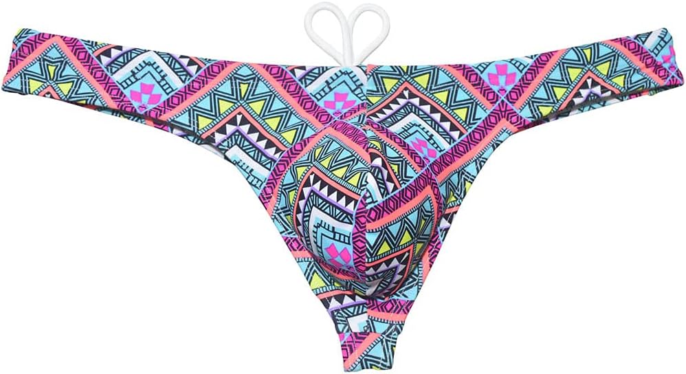 OROCOJUCO Sport Mens Print Thong Swimsuit Contour Pouch Bikini Swimwear Board Surf Short Trunks Swim Tangas - Image 2