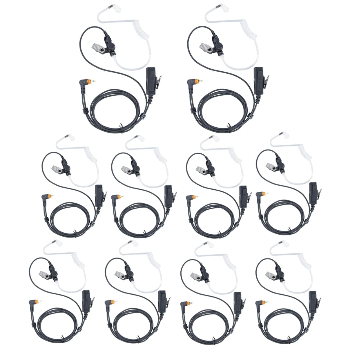 WODASEN 10Pcs Acoustic Tube SL300 Walkie Talkie Earpiece with PTT Mic for Motorola Wave TLK100 TLK110 SL300e SL3500e SL7550 SL7550e SL7580 SL7580e