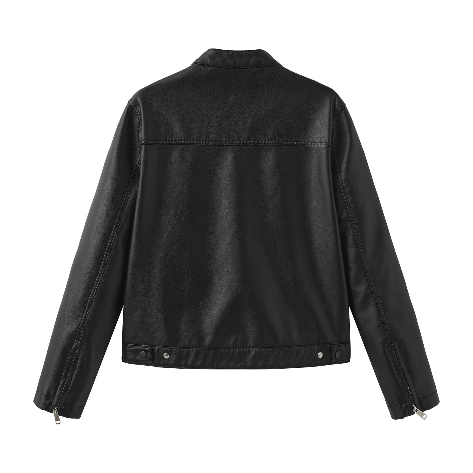 Veste Femme Blouson Perfecto Camionneur Extensible Motocross Racer Trendy Recadrée Cuir Outdoor Souple