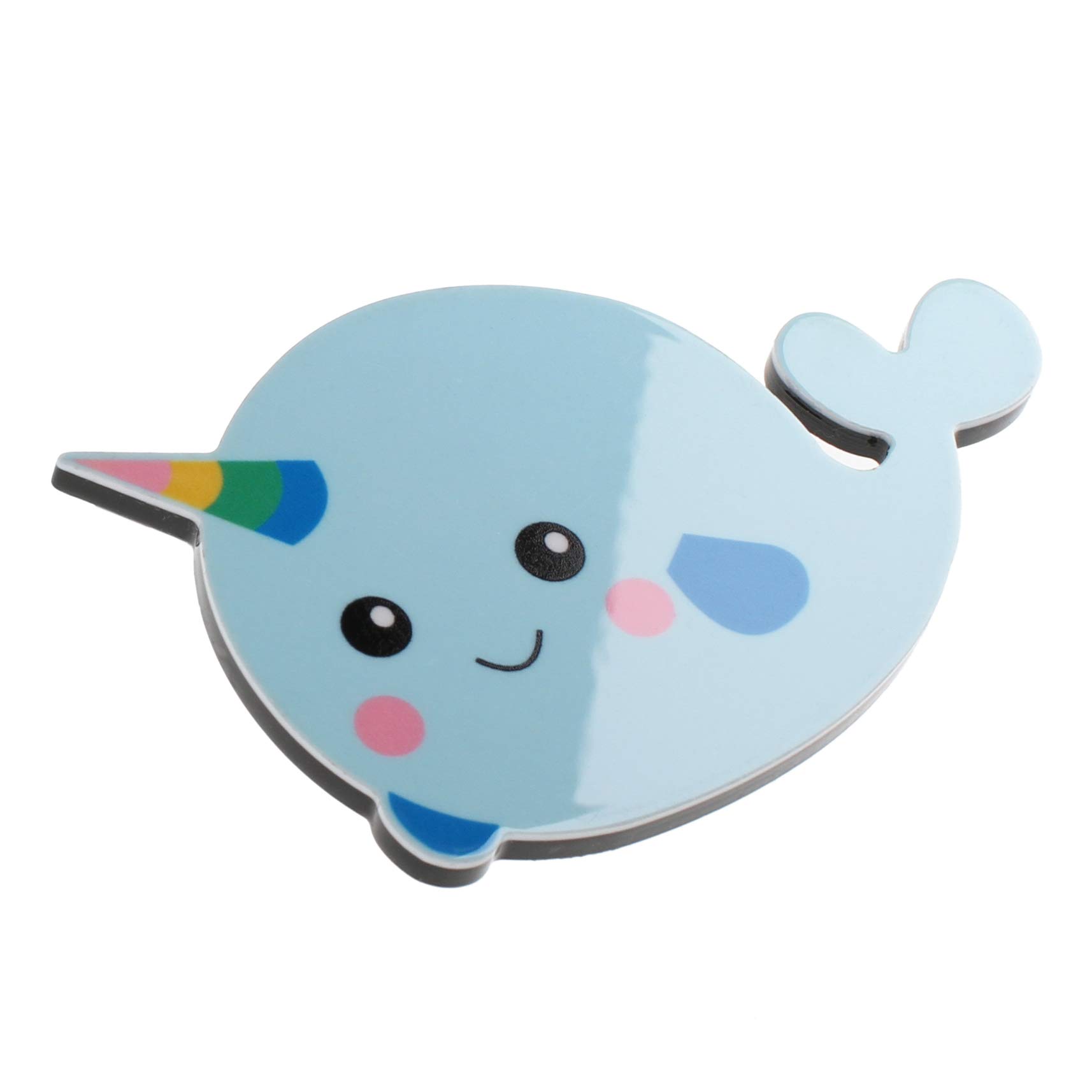 Smiling Narwhal Rainbow Novelty Magnet