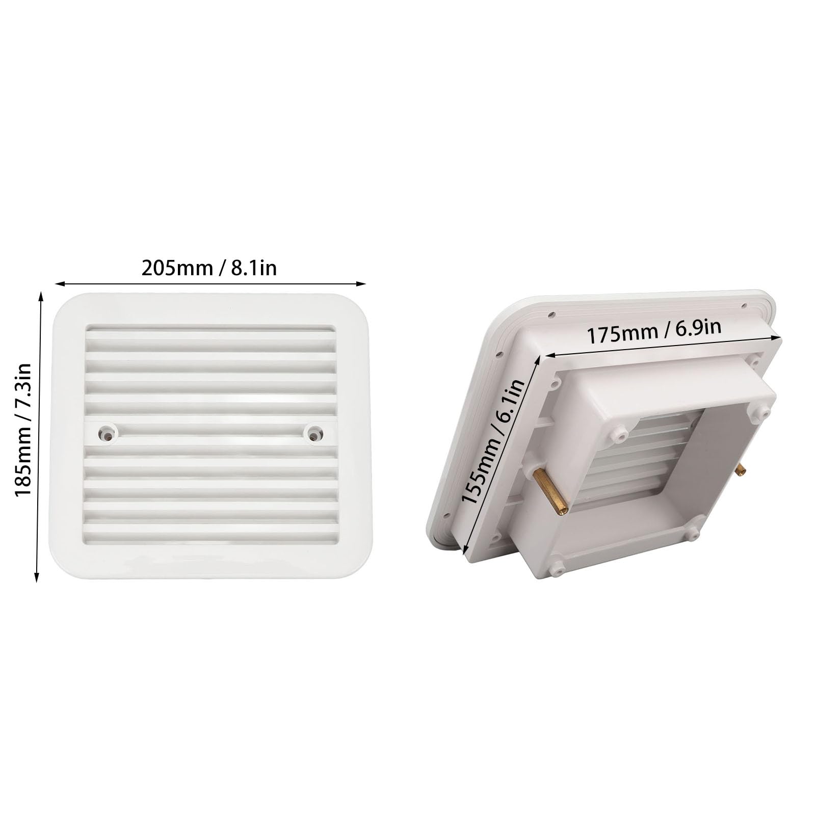 Griglia di ventilazione laterale per, Presa d'aria impermeabile per supporto ricambio d'aria, Griglia di uscita di ventilazione per versatile e resistente allo