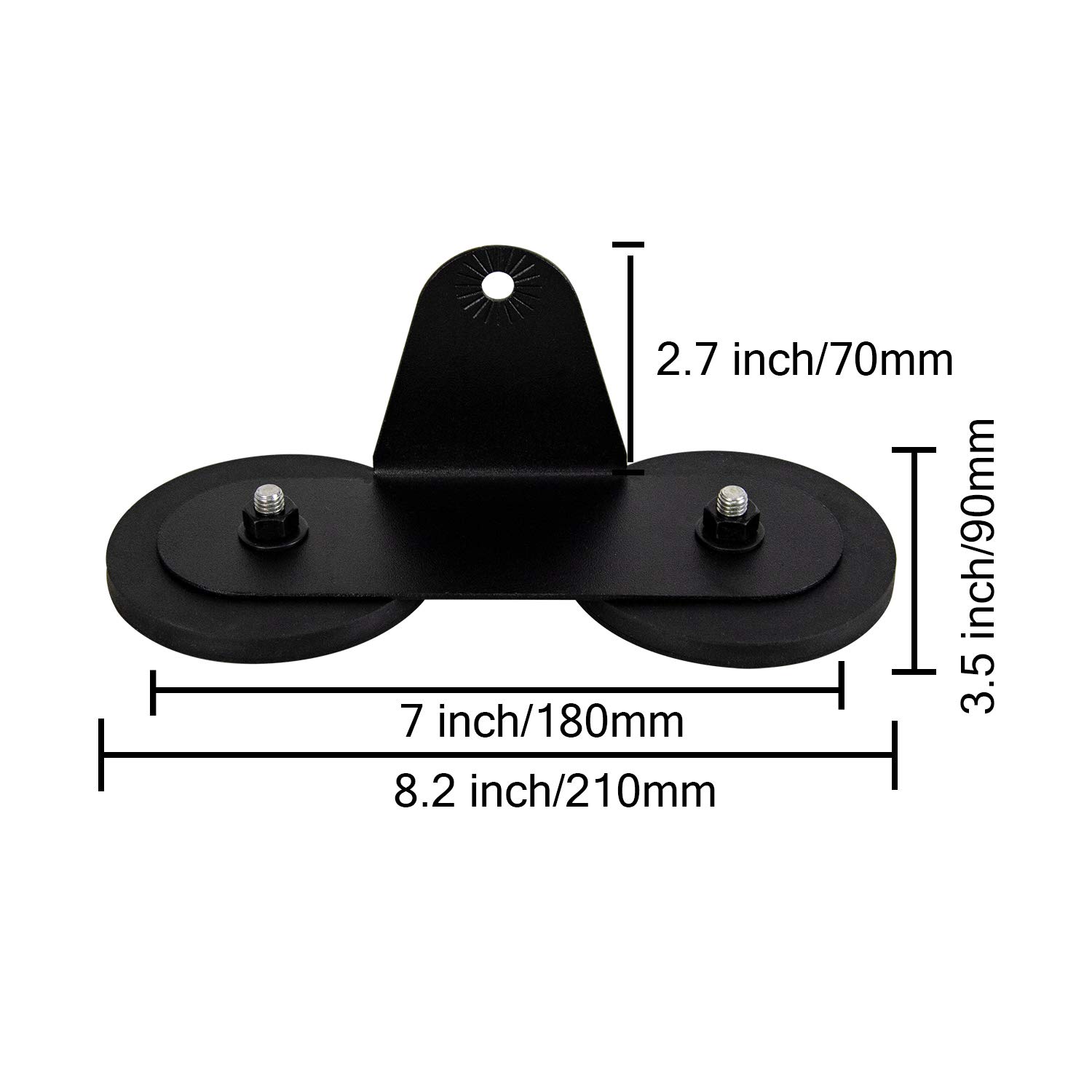 Fydun Base Magnetica Per Barra LED – 2 Pezzi, Supporto Con Ventosa 110kg Per SUV, In Lega Di Alluminio, Montaggio Universale - 5