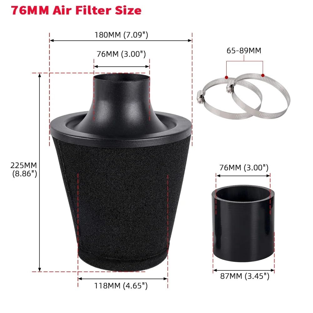 zestaw dolotu powietrza do samochodu Do Golf MK4 do GTI 1.8T zestaw rur dolotu powietrza | Zestaw dolotowy powietrza z filtrem Części modyfikowane do samochodów OFI140-BK