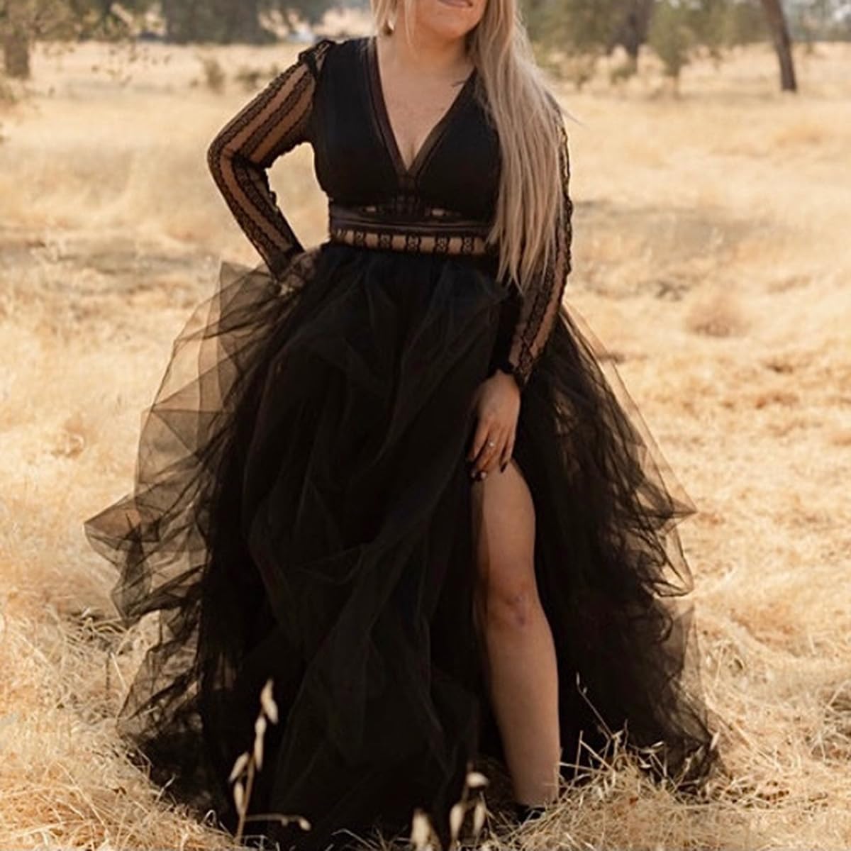 WDPL Wedding Planning Women's Long Maxi Tulle Special Occasion Bustle Night Out Skirt - Image 3